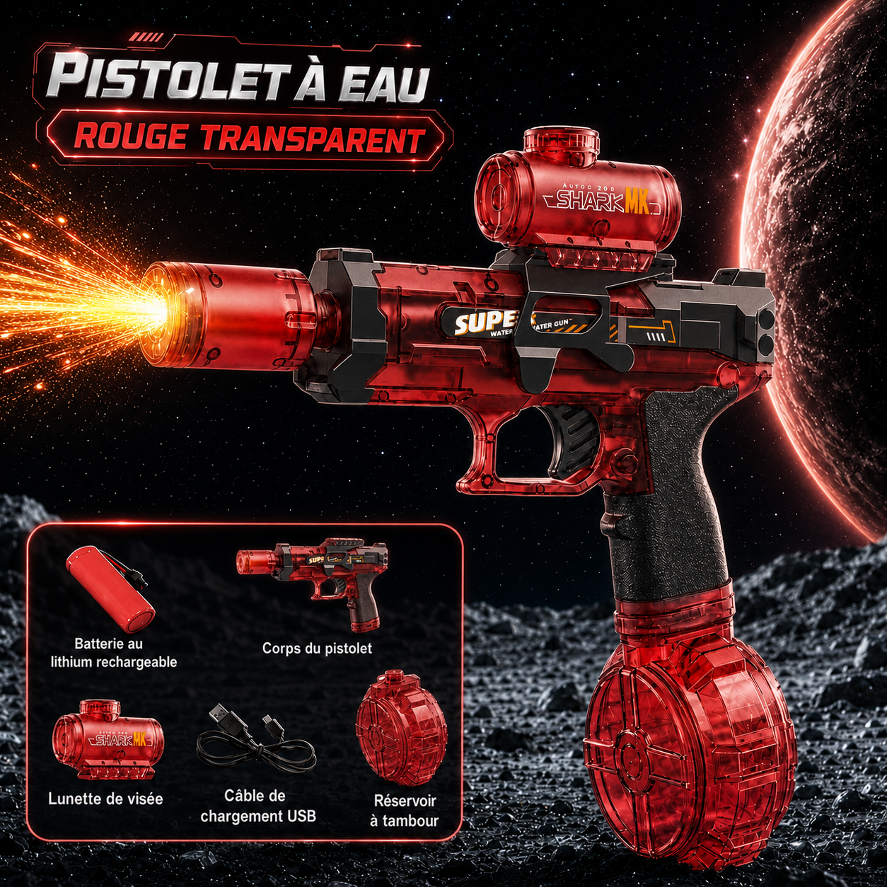 Pistolet à Eau Électrique Aurora